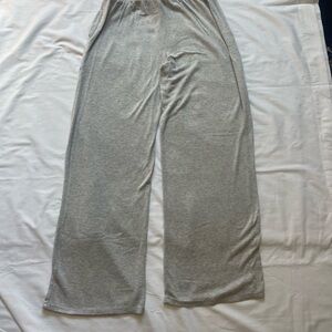 Gray Wide-Leg Lounge Pants